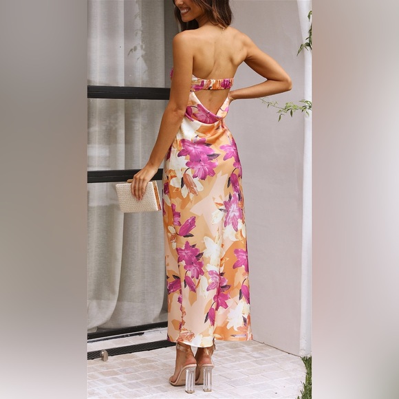 NWT Toperth Satin Floral Dress - Picture 5 of 8